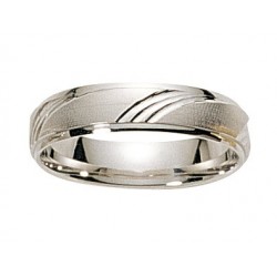 Alliance en Or blanc palladié 18 carats par le créateur Fairbelle