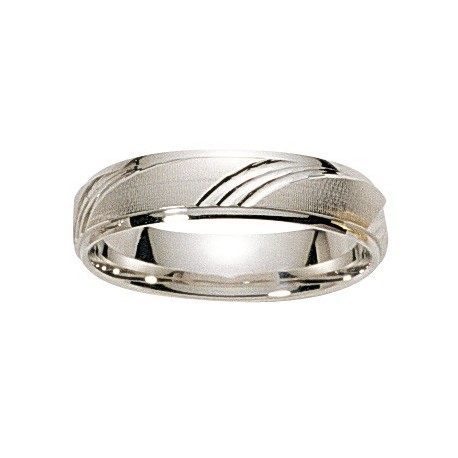 Alliance en Or blanc palladié 18 carats par le créateur Fairbelle