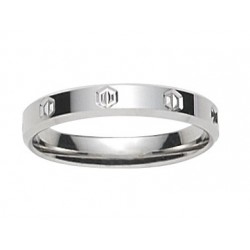 Alliance en Or blanc palladié 18 carats par le créateur Fairbelle