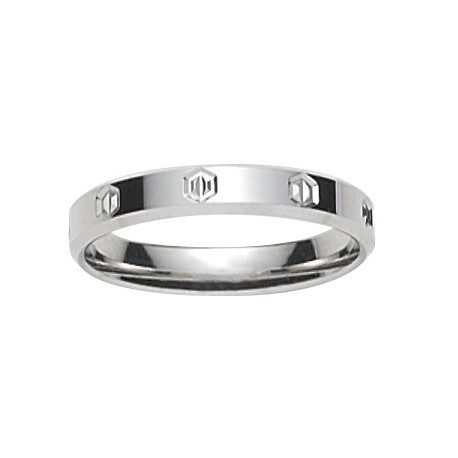 Alliance en Or blanc palladié 18 carats par le créateur Fairbelle