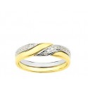 Alliance diamant & or blanc et jaune
