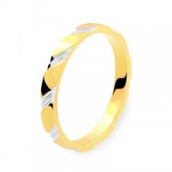 Alliance Feme or jaune et or blanc palladié 18 carats par le créateur Ponce