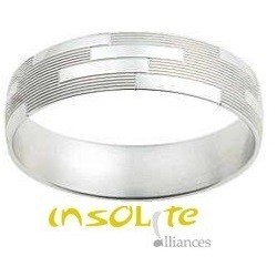 Alliance & création en or blanc palladié 18 carats