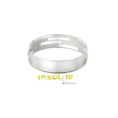 Alliance en or blanc palladié 18 carats par le créateur Girard