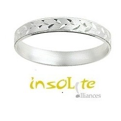 Alliance & Creation facette or blanc palladié 9 carats créateur Girard