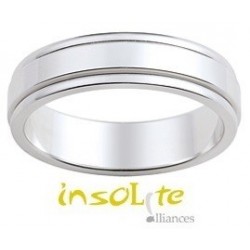 Alliance en or blanc palladié 9 carats par le créateur Girard