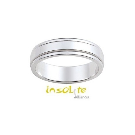 Alliance en or blanc palladié 9 carats par le créateur Girard