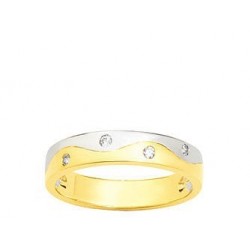 Alliance diamant et or INSOLITE
