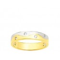 Alliance diamants & or blanc et jaune
