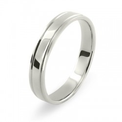 Alliance masculine platine 2 lignes sur les extérieures