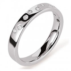 Alliance en platine & diamants