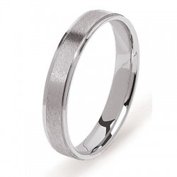 Alliance homme platine brossé et brillant 3 mm