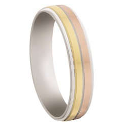 Alliance 3 ors base or blanc satiné