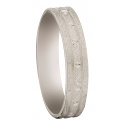 Alliance or gris palladié & effet diamanté