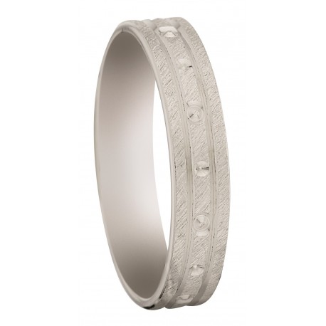 Alliance en or gris palladié 18 carats par le créateur Fairbelle