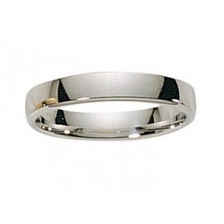 Alliance  Or Blanc palladié 18 carats 750/1000 ruban