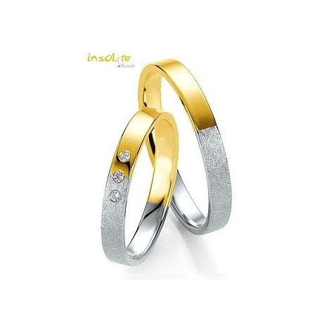 Alliance duo or blanc or jaune 585/1000 Breuning Insolite Rhônes Alpes