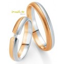 Bague or rose & blanc duo 585/1000