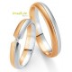 Bague de mariage originale jonc or Breuning Duo 585/1000  