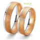 Bague de Mariage duo breuning or rose Givrée et or blanc Insolite Rhônes Alpes