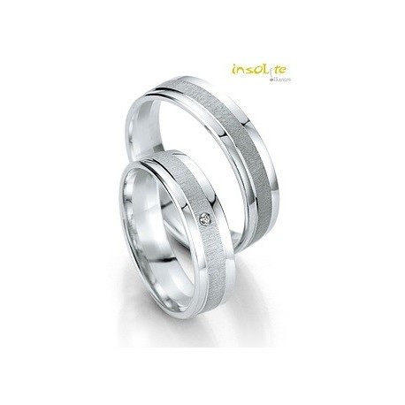 Bague de Mariage en or Blanc Insolite Lyon Breuning 