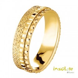 Alliance or jaune diamantée Insolite alliances 