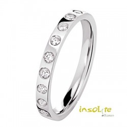 Alliance diamants Or blanc Insolite alliances