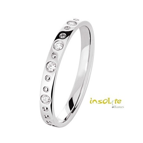 Alliance or blanc diamants Insolite alliances