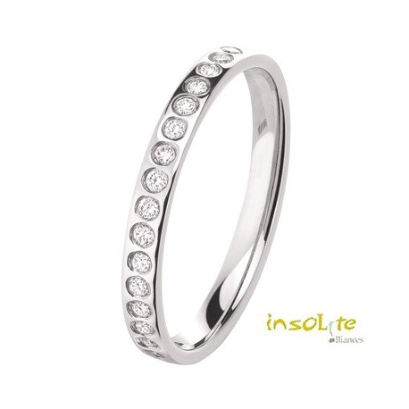 Alliance or blanc diamants Insolite alliances