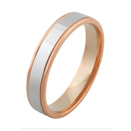 Alliance classiques polis or blanc & or rose