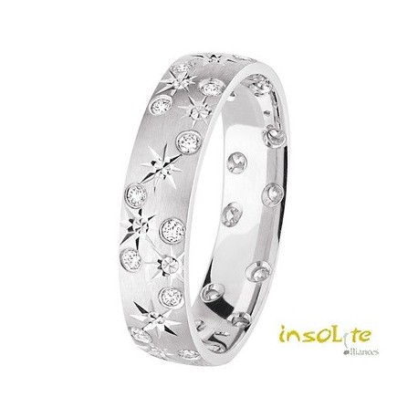 Alliance fantaisie or blanc Insolite alliances