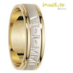 Alliance romaine 9 carats 375/1000 maté label joaillerie de France