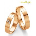 Bague alliance de mariage homme or rose 14 carats Geneve