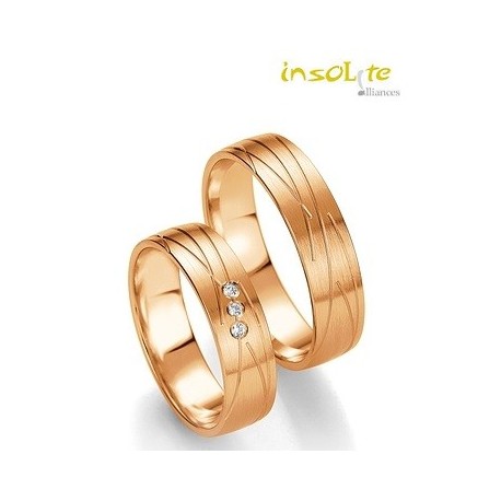 Alliance bague diamant duo Breuning diamant insolite Lyon