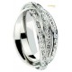 Alliance or blanc 3 anneaux  mobile 9 carats 375:1000