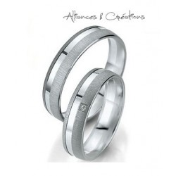 Alliance or blanc duo pour Homme  Insolite Lyon