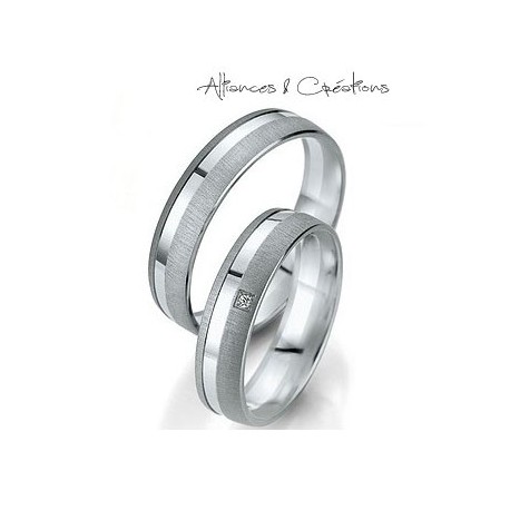 Alliance or blanc duo pour Homme  Insolite Lyon