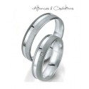 Alliance & créations or blanc duo pour Homme