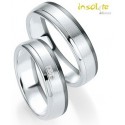 Bague Anneau de mariage en Argent et Palladium créateur Breuning
