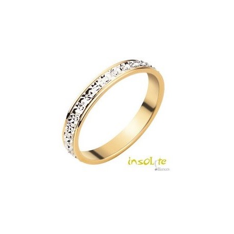 bague de mariage diamantée bicolore Insolite alliances
