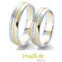 Duo alliances de mariage breuning 14 cts originales design Lyon