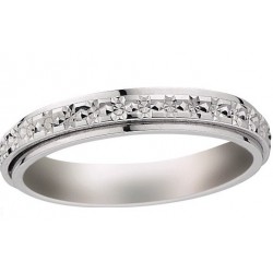 Alliance or blanc & effet diamanté mobile