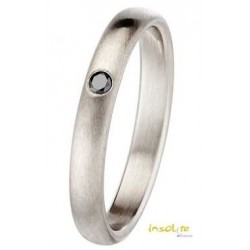 Alliance Mariage Lyon Infante Diamants noir 0.05 ct Or gris