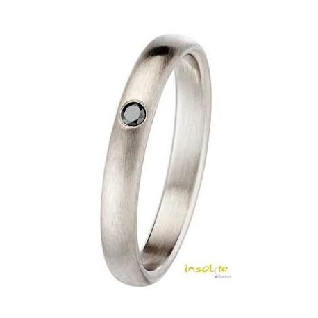 Alliance Mariage Lyon Infante Diamants noir 0.05 ct Or gris