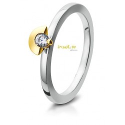 Solitaire Fiançaille or blanc diamant blanc 