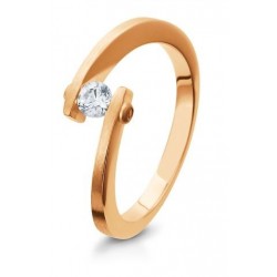 Solitaire bague diamant or rose fantaisie Lyon Rhônes Alpes