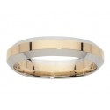 Alliance bicolore or blanc or jaune brillant createur Pfertzel
