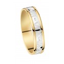 Alliance romaine or jaune or blanc 5 mm exclusivité