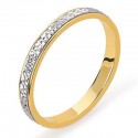 Alliance bicolore fantaisie bicolore diamanté 18 carats