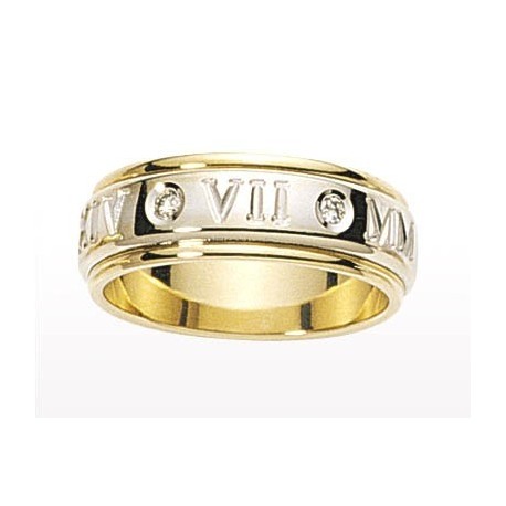 Alliance romaine or et diamants mobile INSOLITE